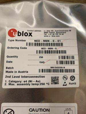 NEO M8 0-01 U-blox RF Receiver