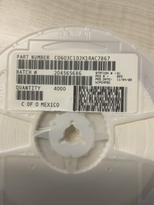 C0603C102K1RACTU