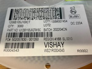 vishay VJ1206Y105JXQTW1BC